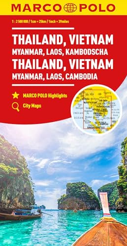 MARCO POLO Kontinentalkarte Thailand, Vietnam 1:2,5 Mio.: Myanmar, Laos, Kambodscha von MAIRDUMONT